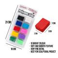 Mont Marte Polymer Clay Set 10 Pieces 100gram Soft Even Texture Easy to Shape Clay for Pottery Modelling and Handicraft.
