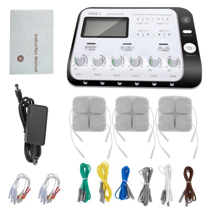 6 Output Channel Disgistal Multi-Functional Body Massager Electric Muscle Stimulator Relax Electroacupuncture Patch Massage