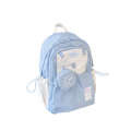 RosyPosy Soft Cream Star Drawstring Student Large Capacity Backpack Stationery Storage Computer Bag. 
