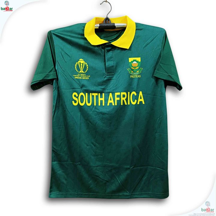 South Africa World Cup Jersey - Short Sleeve Collar Polo Cricket Jersey For Men - South Africa Jersey 2026