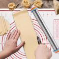 Rolling Pins For Baking With Mat Adjustable Pie Rolling Pin With Multi Color Thickness Rings Nonstick Silicone Pastry Mat Bench. 