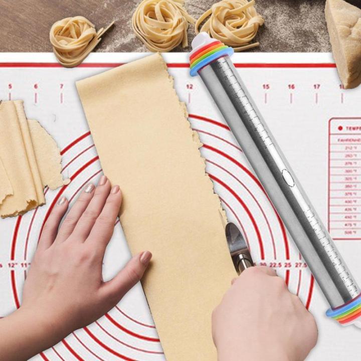 Rolling%20Pins%20For%20Baking%20With%20Mat%20Adjustable%20Pie%20Rolling%20Pin%20With%20Multi%20Color%20Thickness%20Rings%20Nonstick%20Silicone%20Pastry%20Mat%20Bench%20-%20Image%204