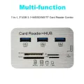 USB 3.0 Hub With MS SD M2 TF Multi-In-1 Card Reader. 
