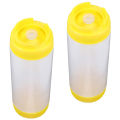 2 Plastic Squeeze Bottles Double-Headed Transparent Barbecue Sauce Bottle for Ketchup Seasoning Barbecue Sauce Seasoning. 