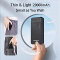 Awei P6K 20000mAh Powerbank 2.1A Fast Charging Dual USB Port Micro USB and Type C Input Portable Power Bank.