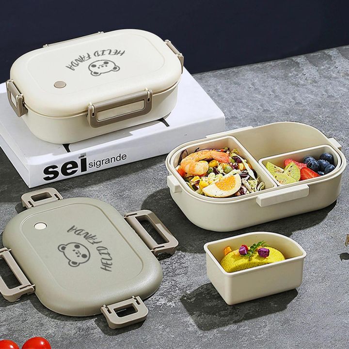 WORTHBUY Thermal Lunch Box Heat Preservation Bento Box Portable Divided Food Storage Container