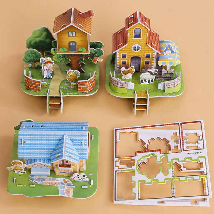 3D%20Stereo%20Puzzle%20Cartoon%20House%20Castle%20Building%20Model%20DIY%20Handmade%20Early%20Learning%20Educational%20Toys%20-%20Image%207