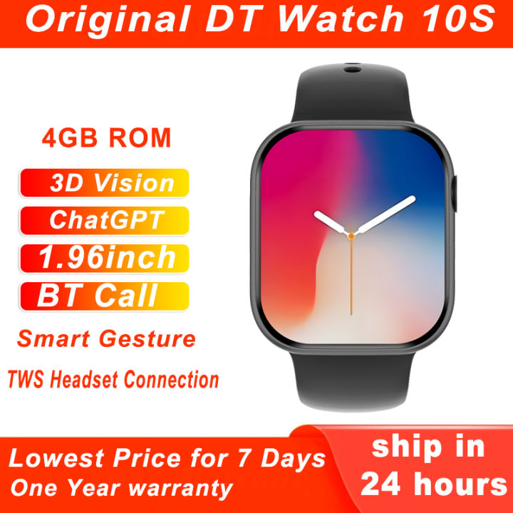 New DT Watch 10S Smart Watch 4GB ROM ChatGPT OS 11 BT Call Games Gesture Series DT Watch 10 TFT Version Smartwatch Men Women