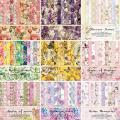 12 Sheets Colorful Style Floral Scrapbook Background Paper Pads Junk Journal Paper Pack Art Handmade Craft Paper Papel 6 Inches Amour zii.
