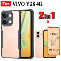 Vivo Y28 4G Acrylic Phone Case for Vivo Y 28 5G Tempered Glass and Vivo Y38 Y18 Y03 Ceramic Tempered Glass.