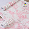 Removable Furniture Sticker Paper - 4x2 Feet -  Self Adhesive Vinyl Wallpaper Living Room Kitchen Cabinet Furniture Stickers PVC Waterproof Marble Contact Paper (Color : Marble Light Pink ). 