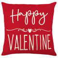 Red Throw pillow covers Festive Linen Valentine Pillowcases Polka dots Love heart Home decor for Bedroom decor Living room decor Valentine's Day gifting Couples' gift Home accents. 