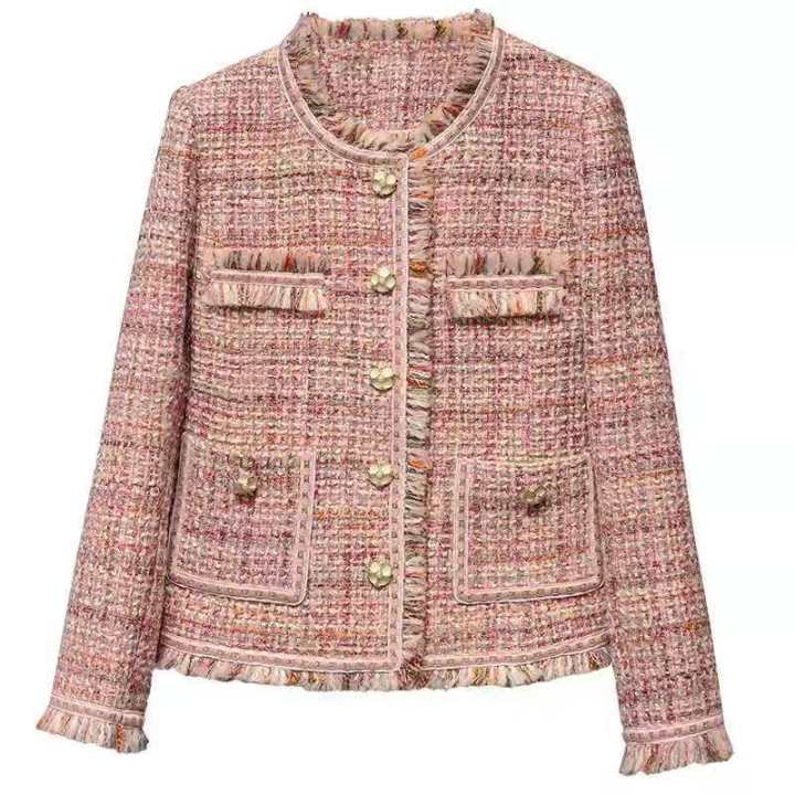 SUO%20NA%20Socialite%20Style%20Coat%20for%20Women2022Spring%20New%20Elegant%20Slightly%20Mature%20Style%20Slim-Fit%20Tweed%20Short%20Coat%20-%20Image%205
