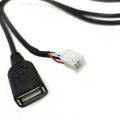 2pcst 4Pin+6Pin Connector USB cable for Car Radio Stereo 1M USB Cable USB Adapter.