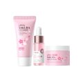 LAIKOU Japan Sakura Face Cleanser Sakura Cream Face Serum Brightening Whitening Cherry Blossom Skin Care Set 3pcs. 