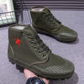Buyun New High-Top Liberation Shoes Construction Site Work Shoes Non-Slip Wear-Resistant Farmland Work Shoes Labor Protection Shoes Manufacturer.