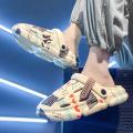 Men Summer Slippers Casual Sneakers Thick Sole Garden Clogs Super Light Injection EVA Men Shoes Outdoor Big Size Beach Slippers.