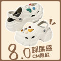 Platform Coros Shoes Women's Summer Outerwear2023New Height Increasing Internet Celebrity Beach Lazy Pump Non-Slip Sandals.