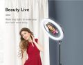 10 inch Ring Light with 7 Feet Long 200cm Optional Tripod Stand, YouTube Facebook Live Video Tiktok Video Photography Fill Light Led Ring Lamp Ringlight for Video Recording Live Broadcast - ring light with stand.
