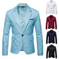 Blazer Long Sleeve Pockets Lapel Suit Coat.