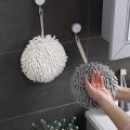 Chenille Hand Towels Kitchen Bathroom Hand Towel Ball with Hanging Loops Quick Dry Soft Absorbent Microfiber Towels. 