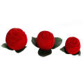 Display Red Rose Ring Box Stylish Red Box-Shaped Rose-Shaped Jewelry Box Ring/Earring Rose-Shaped Engagement Gift Box for Proposal Wedding Anniversary Jewelry Store Gift Idea. 
