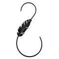 Heavy Duty Courtyard Garden Ornaments Black Metal Hook Hangers.