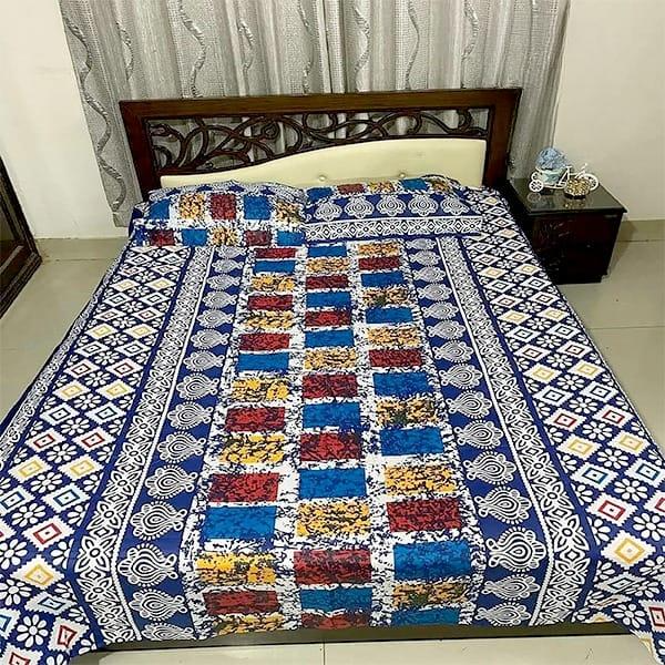 King Size Bedsheet Set with Two Pillow Covers Bed Sheet 7 Feet by 8.5 Feet (7 x 8.5 Feet)..