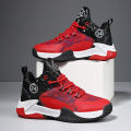 【Emotion HENG】New Children's Sports Running Basketball Shoes Breathable Boys Shoes Medium and Large Children Flying Woven Mesh Shoes. 