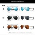 Pro Acme 3 SIZE Classic Pilot Sunglasses Men Women Polarized Metal Frame Mirrored Lens Glasses for Driving for Kids PC0324.