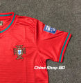 Portugal Home 2026 World cup Half Sleeve premium National Team Football Jersey (Logo Embroidery). 