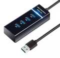 4 Port USB HUB SuperSpeed 3.0 Portable Mini-HubUSB Hub Black 1.2 M. 