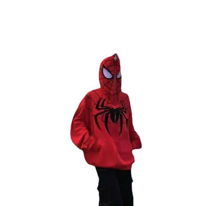 American%20Spider-Man%20Sweatshirt%20Men's%20American%20Hiphop%20Heavy%20Stiff%20Cardigan%20Jacket%20Spring%20and%20Autumn%20Design%20Hoodie%20-%20Image%205