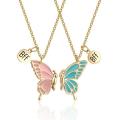 【Wweirdoo】2 Pcs Set Best Friend Necklace Cute Charm Heartshaped Friendship Necklaces Friends Jewelry Womens Grils.