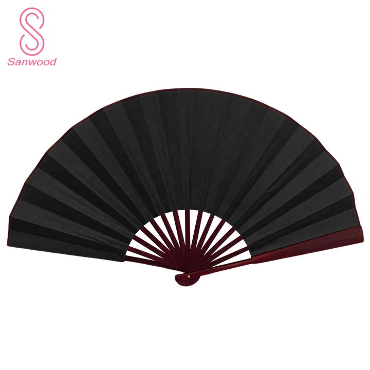 Folding%20Fan%20Anti-ben%2010%20Inches%20Faux%20Silk%20Cloth%20Handheld%20Chinese%20Fan%20-%20Image%202