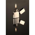 Refillable Long Lasting STEEL Body Zippo Lighter Silver. 