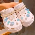 Crocx Jibbitz New Fashion DIY Bow Tie Crocx Pearl Chain Ornament Bear Shoes Buckle Croc. 
