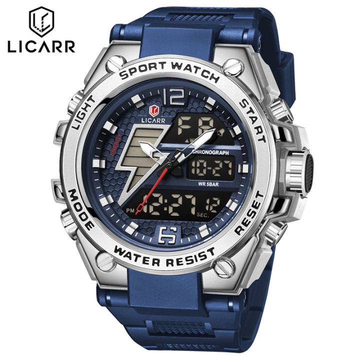 Men's Watches LICARR Brand Waterproof Digital Light Fashion Casual Sports Men's Watch Original Date Alarm 9513