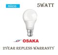 LED Bulb Heavy Duty ECO 5 Watt -OSAKA(2 Years Warranty)-Pin System Holder. 