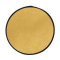 Andoer 24" 60cm Portable Collapsible Disc Light Reflector Photography Reflector Gold and Silver 2-in-1 for Portrait Photography Live Streaming-color1. 
