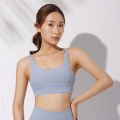 Fitness Running Tube Top Yu Sports Underwear Women Sexy Beauty Back GA Vest Cross Spaghetti Straps Shockproof Bra.