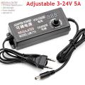 Electronics Adjustable Power Adapter with LED Display Input AC 120~240V output 3~24V 5A Maximum for 775 Battery Charger DC UPS Charger.