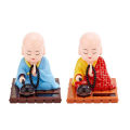Solar Powered Toy Buddhist Monk Figure Dancing Swing Figure Model Toy Dashboard. 
