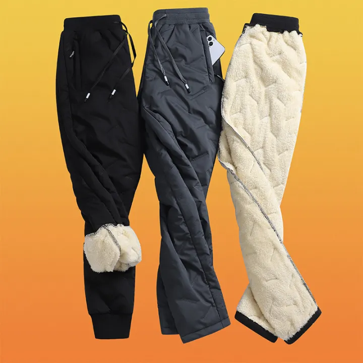 Cashmere%20Pants%20Men's%20Autumn%20and%20Winter%20Padded%20Fleece%20Trousers%20Thermal%20and%20Windproof%20Leisure%20Cargo%20Cotton%20Pants%20Track%20Sweatpants%20-%20Image%204