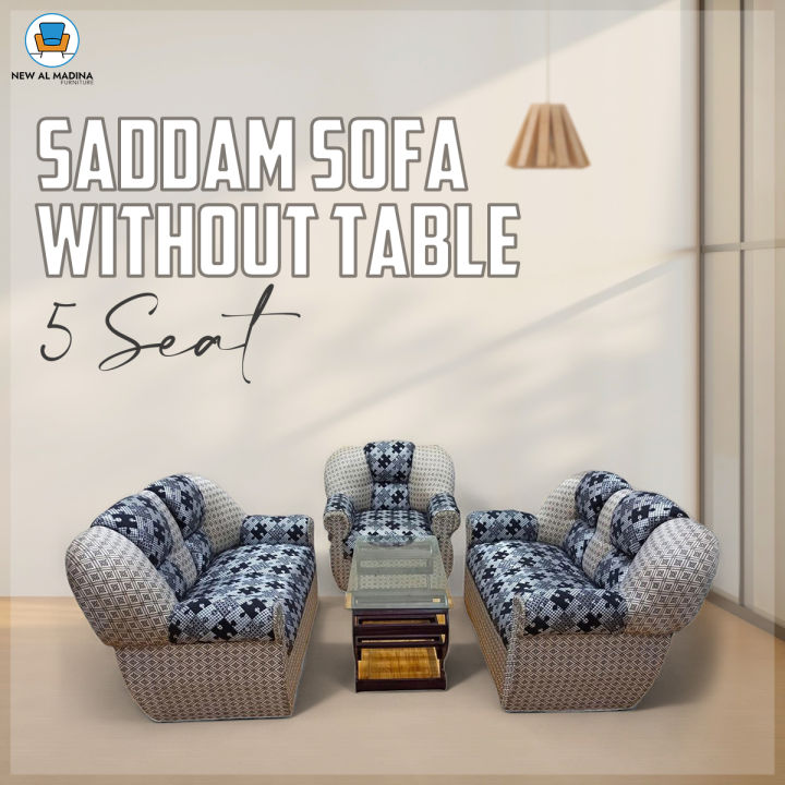 5 Seated Saddam Sofa without Table(টেবিল ছাড়া)