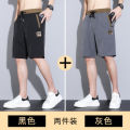 Summer new style Chinese style shorts men's embroidery loose large size straight five-point men's shorts men's sports pants.
