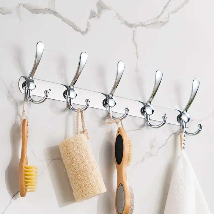 Stainless%20Steel%205%20Hooks%20Wall%20Mount%20Coat%20Hook%20Towel%20Coat%20Hat%20Door%20Hanger%20Rack%20-%20Image%205