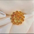 Gold plated flower finger ring for women - finger ring - ring. 