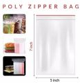 Zip/Zipper Lock Poly Bag- 5 x 7 inch Pack of 25 Piece. 