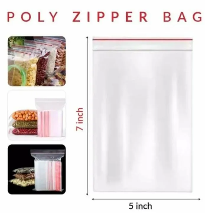 Zip/Zipper%20Lock%20Poly%20Bag-%205%20x%207%20inch%20Pack%20of%2025%20Piece%20-%20Image%202